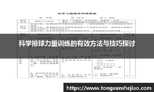 科学排球力量训练的有效方法与技巧探讨