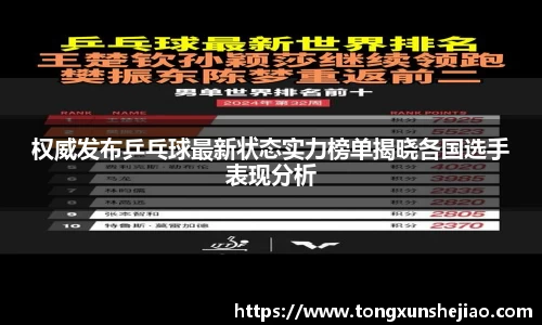 权威发布乒乓球最新状态实力榜单揭晓各国选手表现分析