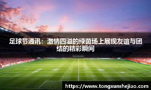 足球节通讯：激情四溢的绿茵场上展现友谊与团结的精彩瞬间